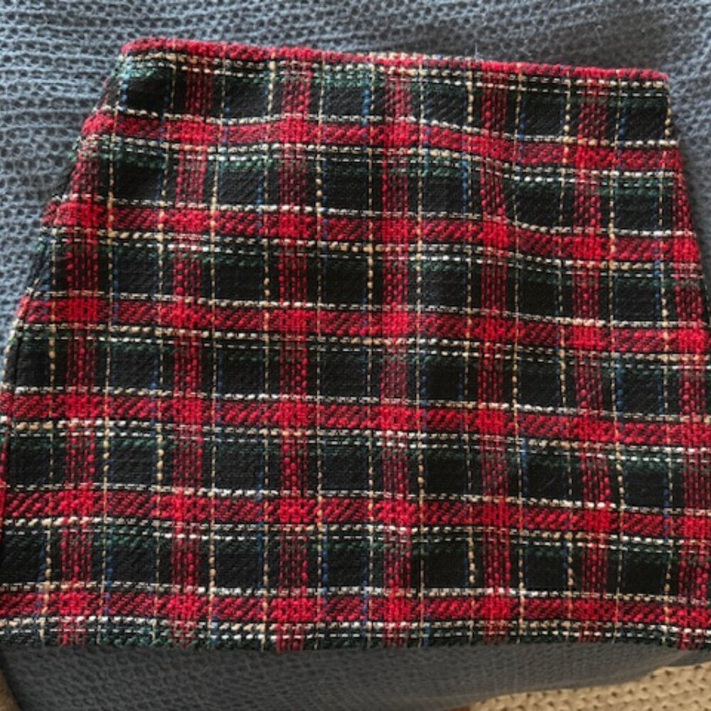 LOFT Plaid Tweed Mini Skirt